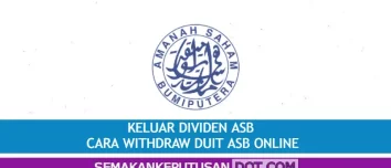 KELUAR DIVIDEN ASB : CARA WITHDRAW DUIT ASB ONLINE