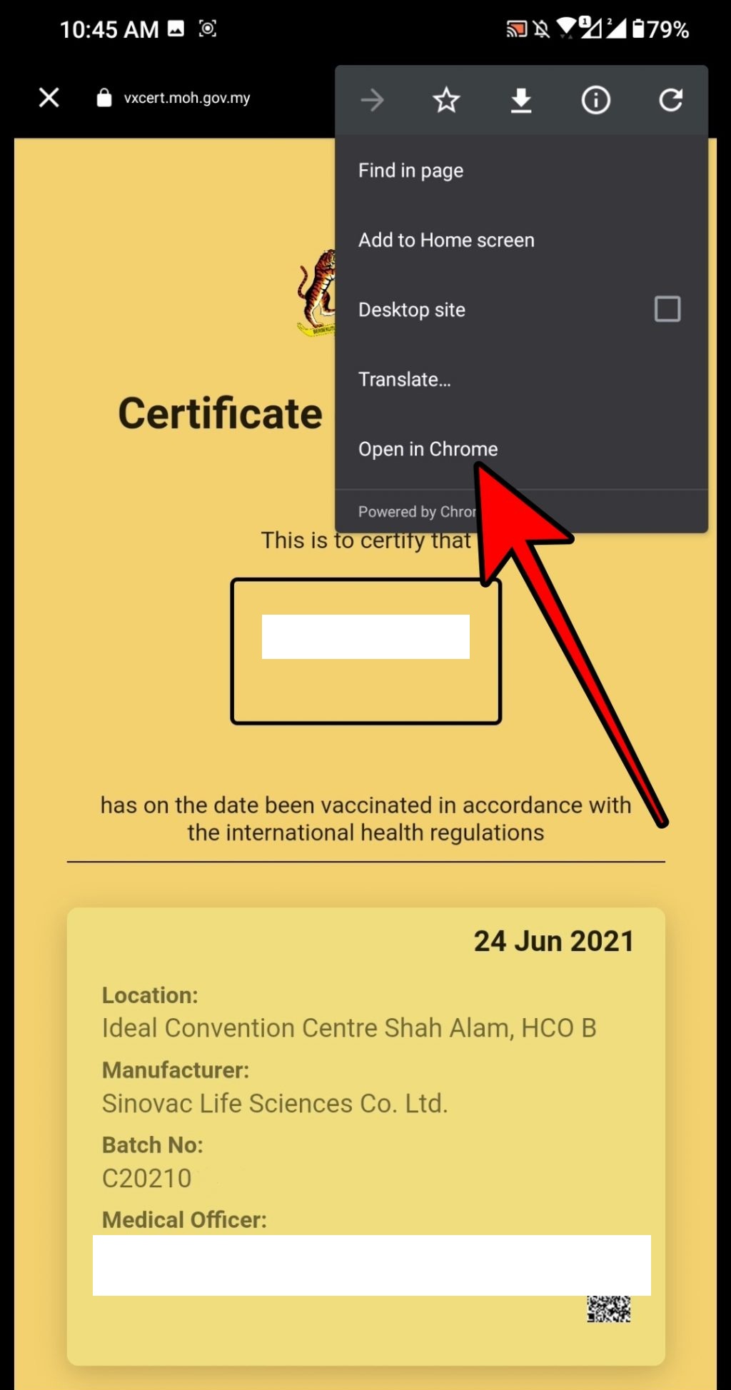 Download sijil vaksin