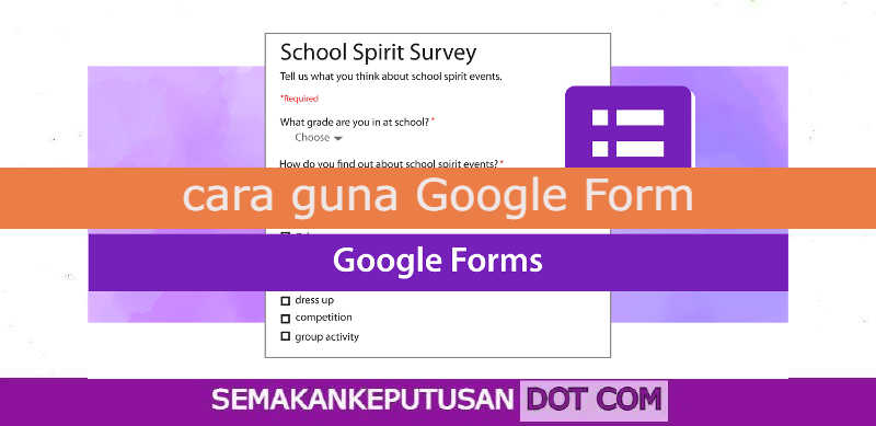Cara Buat Google Form Quiz Online Kehadiran Panduan Bergambar Semakan Keputusan